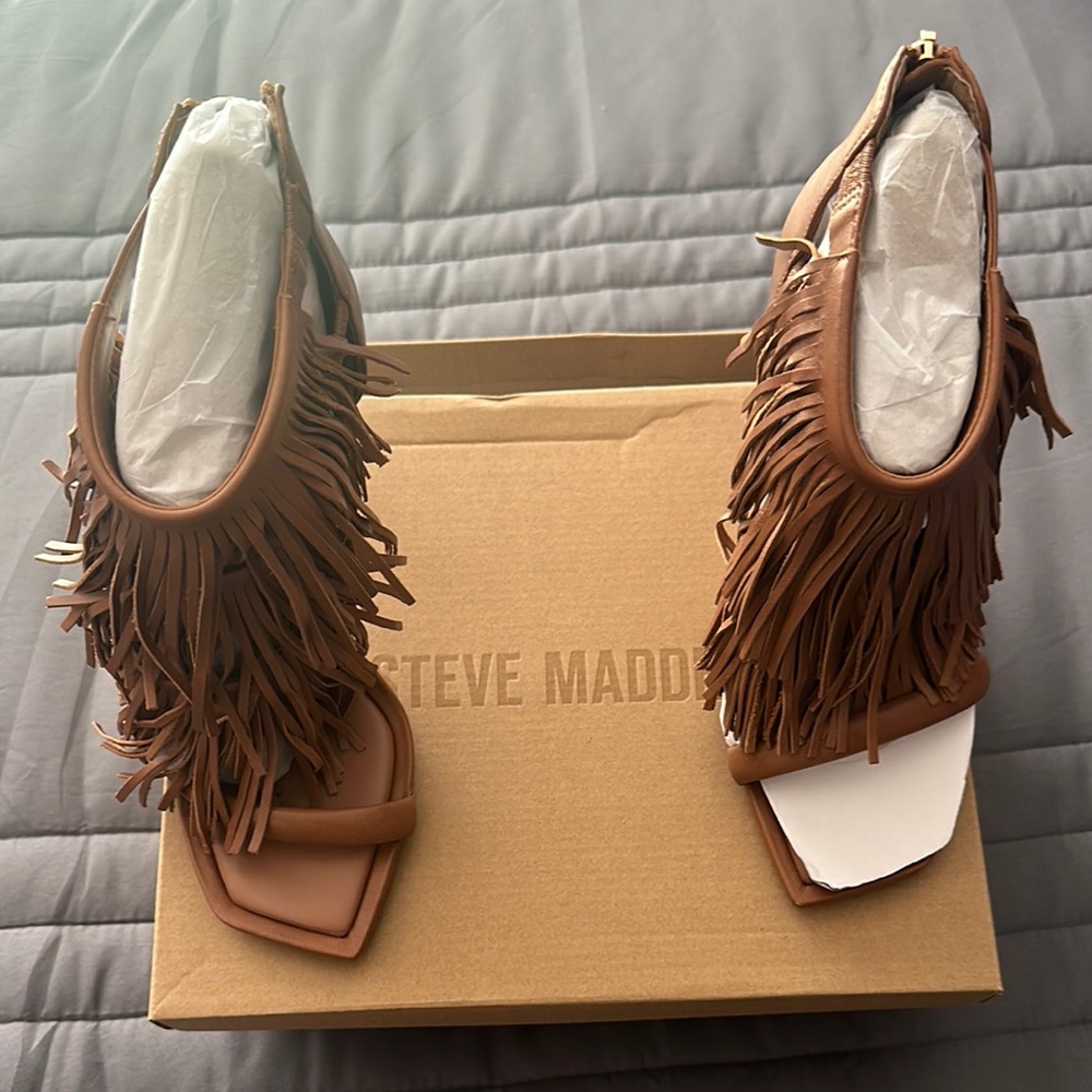 Steve Madden Brown Fringe Women's Shoes